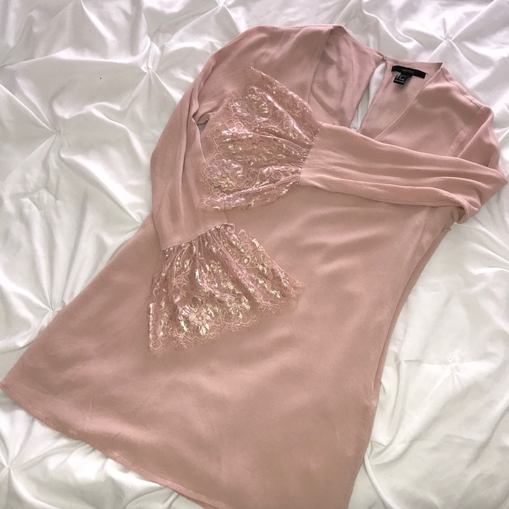 Forever 21 Blush Pink Shirt Dress